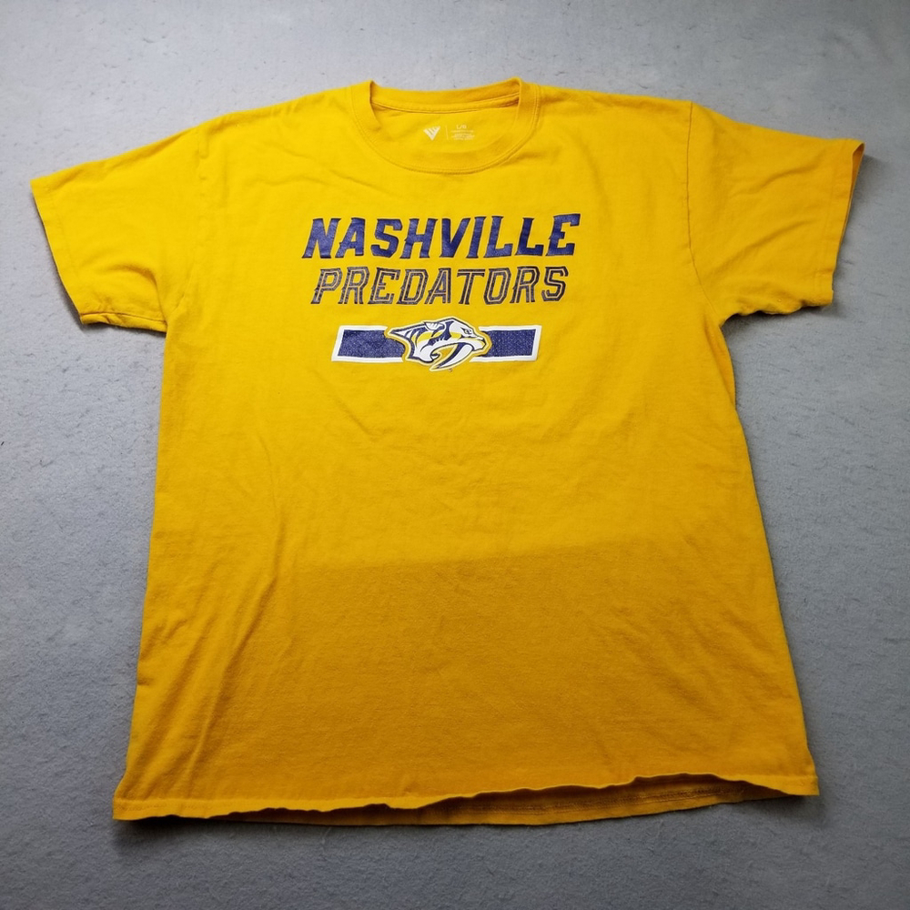 Nashville Predators T-Shirt Size L Yellow Hockey NHL Salomaki #20
